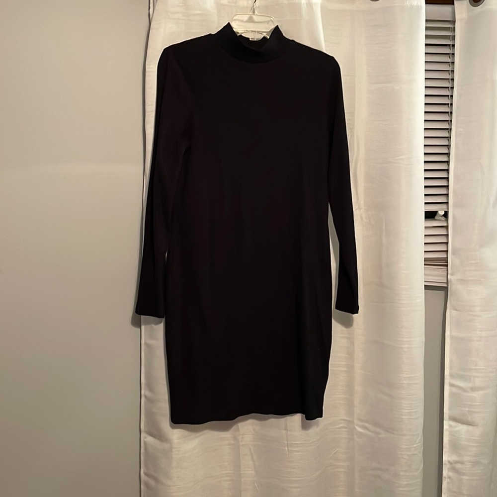 Old Navy sz L mock neck long sleeve black dress